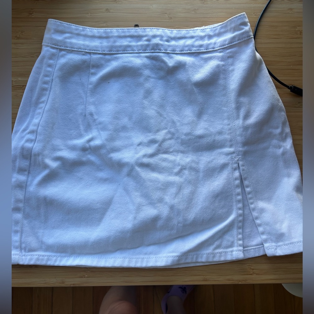 Princess Polly / Lioness White Mini Skirt with Front Panel Detail